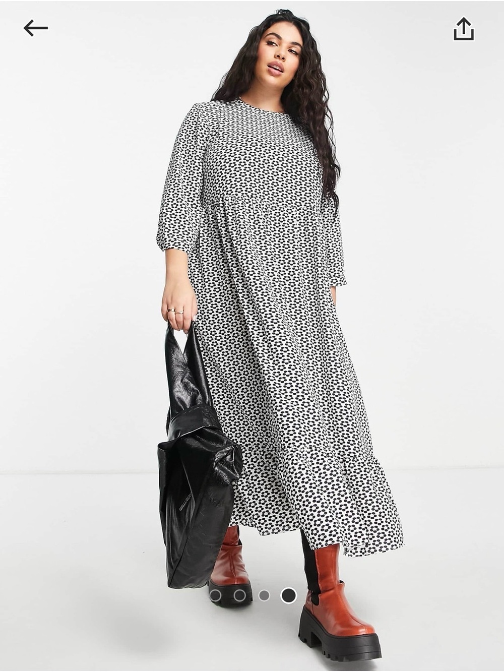 Glamorous ASOS Navy & White Floral Print Maxi Dress